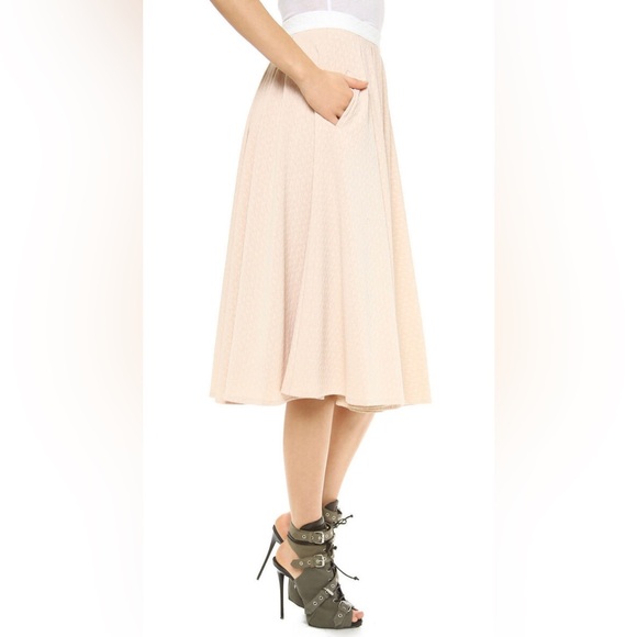 Torn By Ronny Kobo Skater Skirt size XS in beige and cream - Picture 3 of 8